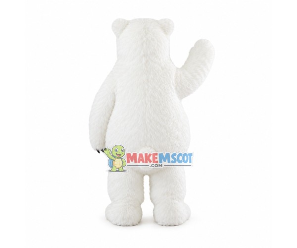 Thick Fur Polar Bear Mascot Costume Thick Fur Polar Bear Mascot Costume