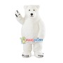 Thick Fur Polar Bear Mascot Costume