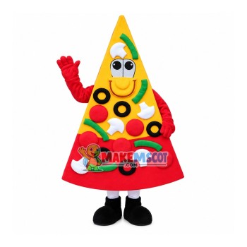 Sliced Mushroom Pizza Mascot Costume
