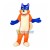 Adult Cartoon Colored Wolf Mascot Costume