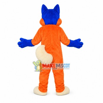 Adult Cartoon Colored Wolf Mascot Costume Adult Cartoon Colored Wolf Mascot Costume