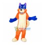 Adult Cartoon Colored Wolf Mascot Costume