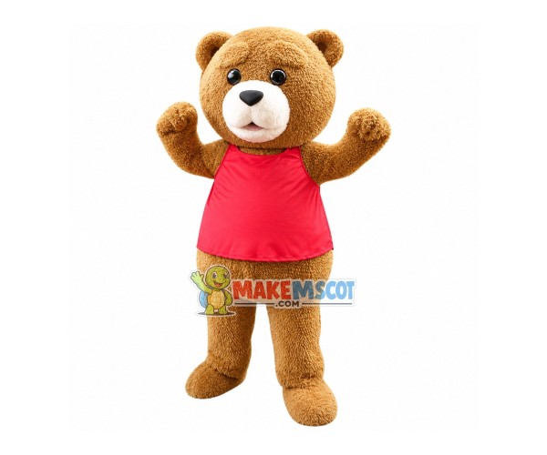 Likable Cute Bib Bear Mascot Costume Likable Cute Bib Bear Mascot Costume