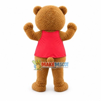 Likable Cute Bib Bear Mascot Costume Likable Cute Bib Bear Mascot Costume