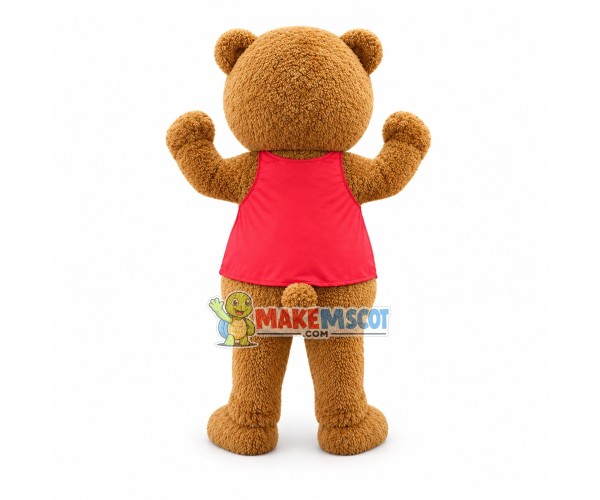 Likable Cute Bib Bear Mascot Costume Likable Cute Bib Bear Mascot Costume
