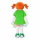 Little Girl In The Green Dress Mascot Costume Little Girl In The Green Dress Mascot Costume