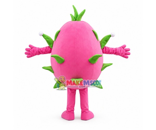 Dragon Fruit With White Flesh Cartoon Mascot Costume