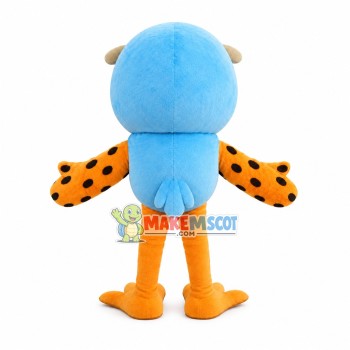 Light Blue Owl Mascot Cartoon Costume Light Blue Owl Mascot Cartoon Costume