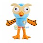 Light Blue Owl Mascot Cartoon Costume