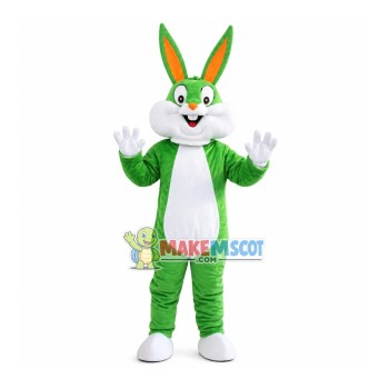 Green Bugs Bunny Mascot Cartoon Costume Green Bugs Bunny Mascot Cartoon Costume
