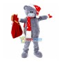 Christmas Bear With Gift Bag Mascot Costume