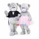 Pair Of Wedding Teddy Bears Mascot Costume Pair Of Wedding Teddy Bears Mascot Costume
