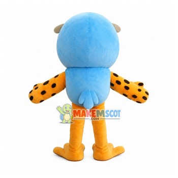 Light Blue Owl Mascot Cartoon Costume Light Blue Owl Mascot Cartoon Costume