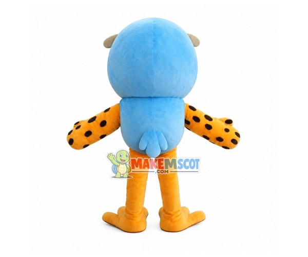 Light Blue Owl Mascot Cartoon Costume Light Blue Owl Mascot Cartoon Costume