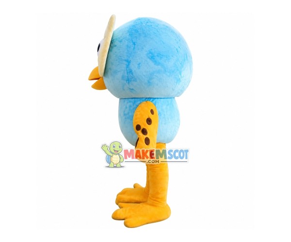 Light Blue Owl Mascot Cartoon Costume Light Blue Owl Mascot Cartoon Costume
