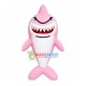 Pink Shark With Sharp Teeth Mascot Costume Pink Shark With Sharp Teeth Mascot Costume