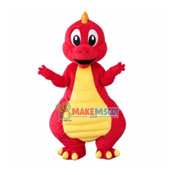 Flushed Little Dragon Cub Mascot Costume