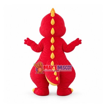 Flushed Little Dragon Cub Mascot Costume Flushed Little Dragon Cub Mascot Costume