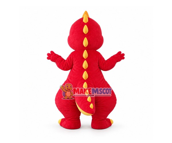 Flushed Little Dragon Cub Mascot Costume Flushed Little Dragon Cub Mascot Costume