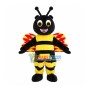 Black Bee Mascot Costume With Bright Wings