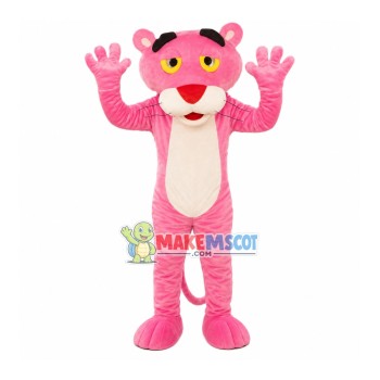 Pink Panther Mascot Costume Cartoon Character