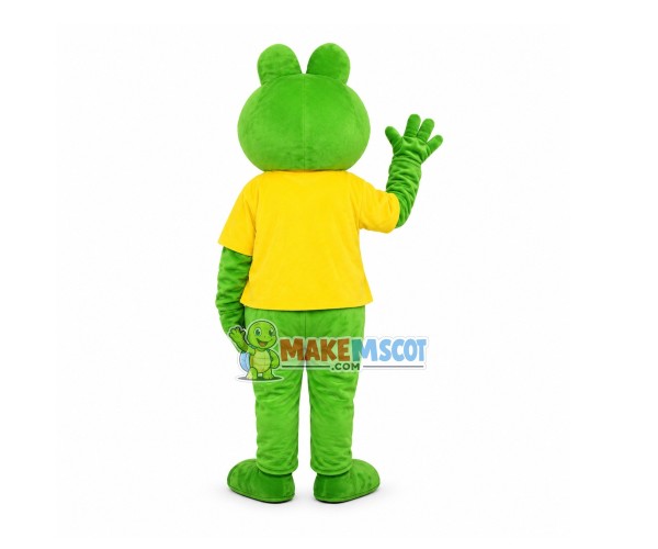 Lucky Lotus Leaf Frog Mascot Costume Lucky Lotus Leaf Frog Mascot Costume