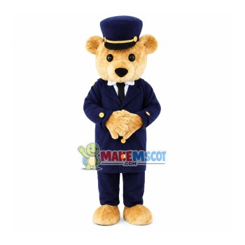 Upright Officer Bear Mascot Costume Upright Officer Bear Mascot Costume