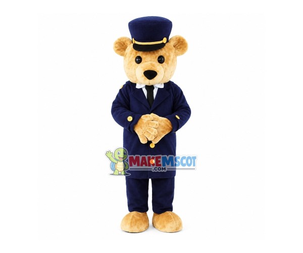 Upright Officer Bear Mascot Costume Upright Officer Bear Mascot Costume