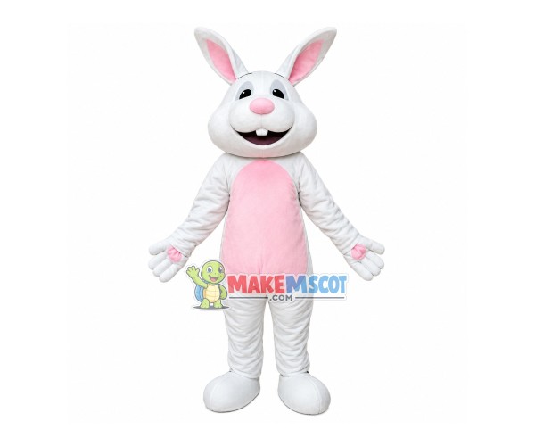 Giggly Big White Rabbit Mascot Costume Giggly Big White Rabbit Mascot Costume