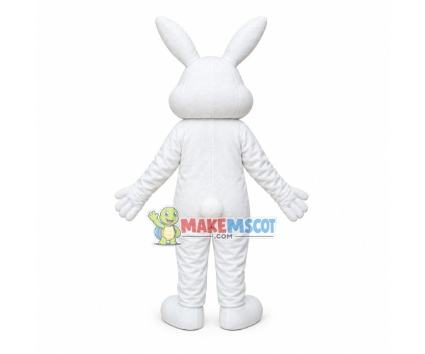Giggly Big White Rabbit Mascot Costume Giggly Big White Rabbit Mascot Costume