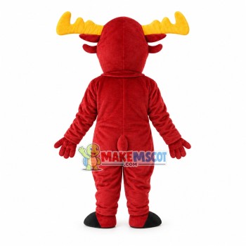 Dumb Elk With Yellow Horns Mascot Costume Dumb Elk With Yellow Horns Mascot Costume