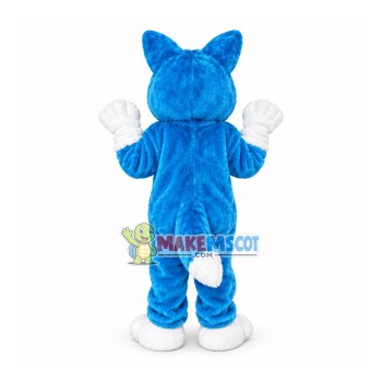 Kind Blue & White Wolf Mascot Costume Kind Blue & White Wolf Mascot Costume