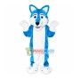 Kind Blue & White Wolf Mascot Costume