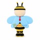 Blue Wings Little Bee Mascot Costume