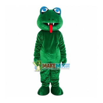 Green Sharp Teeth Snake Mascot Costume Green Sharp Teeth Snake Mascot Costume