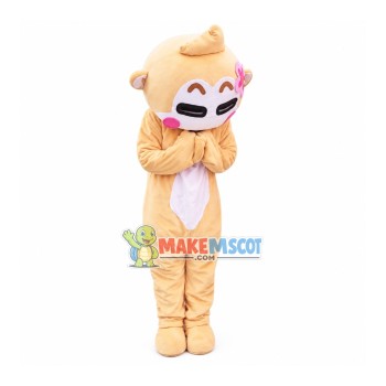 Cici Monkey Cartoon Mascot Costume Cici Monkey Cartoon Mascot Costume