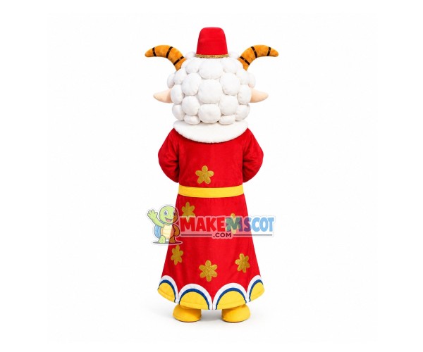 Blessed Weslie Sheep Mascot Cartoon Costume Blessed Weslie Sheep Mascot Cartoon Costume