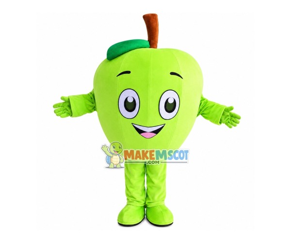 Tart Green Apple Cartoon Mascot Costume Tart Green Apple Cartoon Mascot Costume