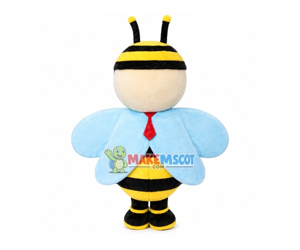 Blue Wings Little Bee Mascot Costume Blue Wings Little Bee Mascot Costume