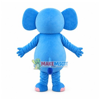 Happy Smiling Elephant Mascot Costume Happy Smiling Elephant Mascot Costume