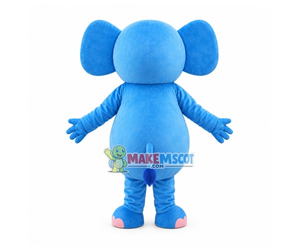 Happy Smiling Elephant Mascot Costume Happy Smiling Elephant Mascot Costume