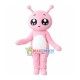 Cartoon Pink Snail With Shiny Eyes Mascot Costume Cartoon Pink Snail With Shiny Eyes Mascot Costume