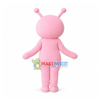 Cartoon Pink Snail With Shiny Eyes Mascot Costume Cartoon Pink Snail With Shiny Eyes Mascot Costume