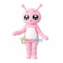 Cartoon Pink Snail With Shiny Eyes Mascot Costume