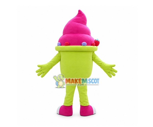 Box Of Strawberry Ice Cream Mascot Costume Box Of Strawberry Ice Cream Mascot Costume
