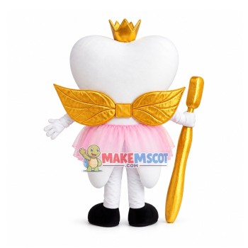 Crown Tooth Cartoon Mascot Costume Crown Tooth Cartoon Mascot Costume