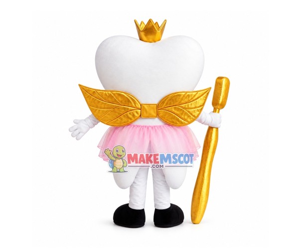 Crown Tooth Cartoon Mascot Costume