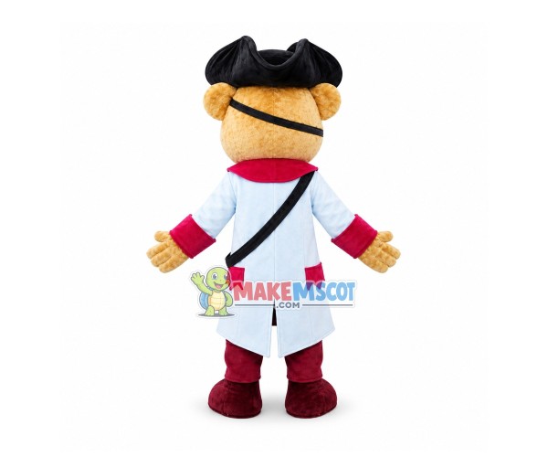 Captain Pirate Bear Mascot Costume Captain Pirate Bear Mascot Costume