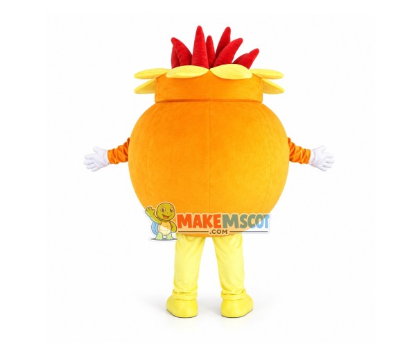 Orange Dragon Fruit Mascot Costume Orange Dragon Fruit Mascot Costume
