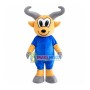 Bicycle Race Antelope Cartoon Mascot Costume